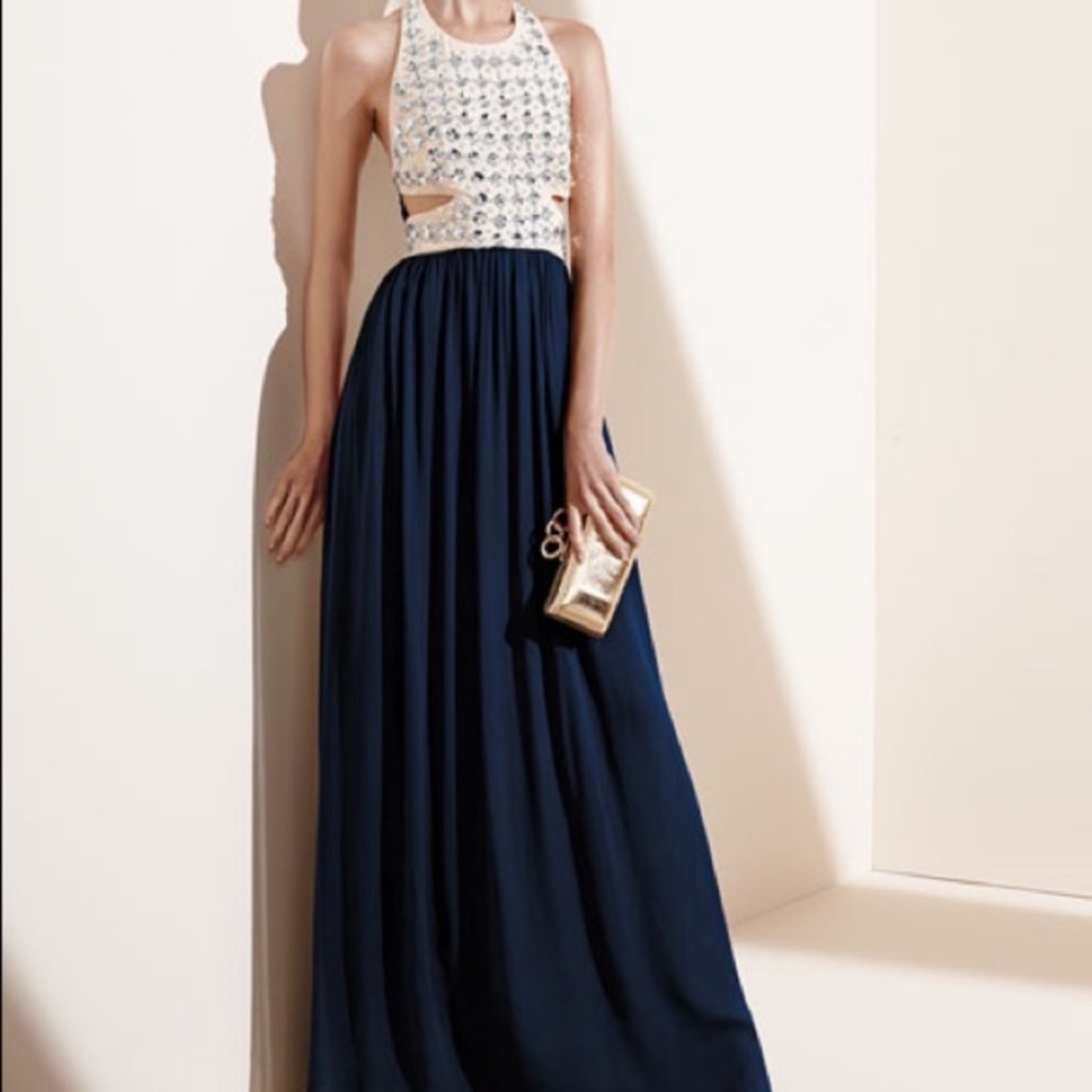Dvf gidget rounded crystal maxi dress